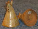 Teepee shakers glazed desert gold